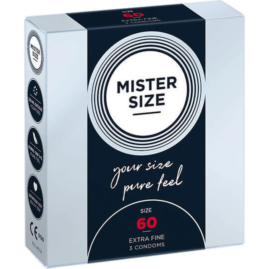 Mister Size Extra Fine Size 60мм Пресервант 3шт: ціни та характеристики