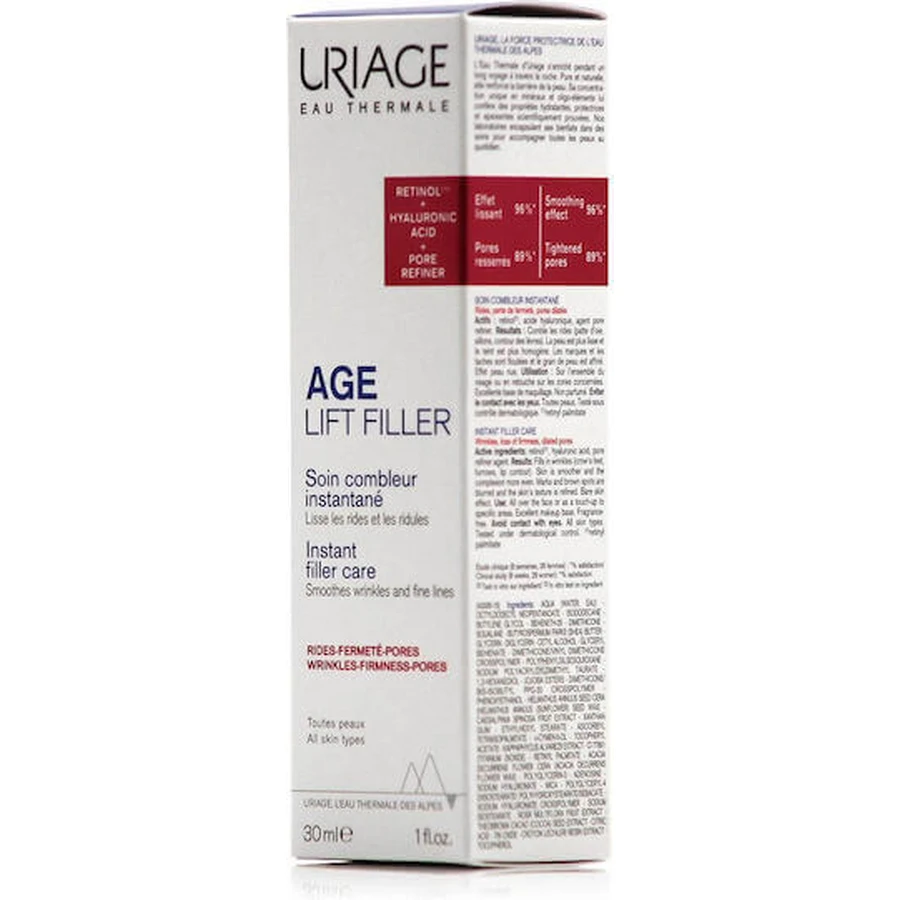 Зволожуючий, антивіковий і тонізуючий крем для обличчя Uriage Age Lift Filler з ретинолом і гіалуроновою кислотою 30 мл: ціни та характеристики