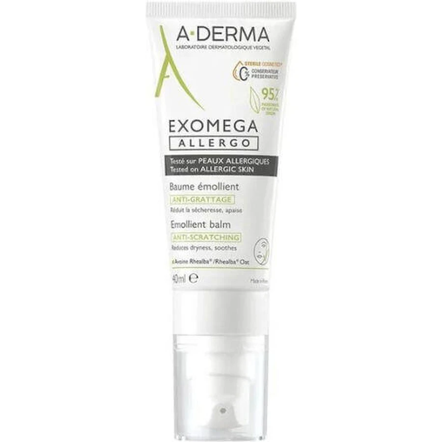 A-Derma Exomega Экзомега Аллерго Эмолент Увлажняющий бальзам для тела для атопичной кожи 40 мл: цены и характеристики