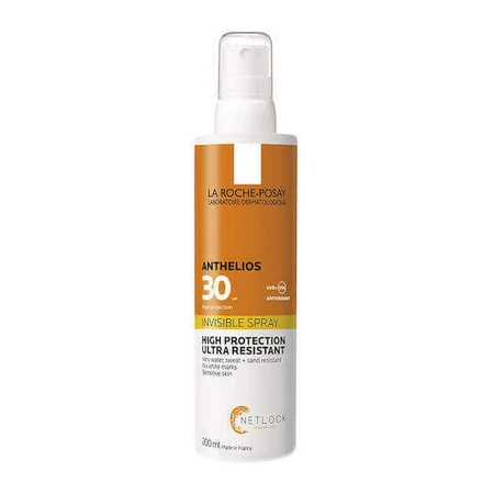 La Roche Posay Anthelios Invisible Anthelios Invisible Водостійкий сонцезахисний лосьйон для тіла SPF30 Спрей 200 мл: ціни та характеристики