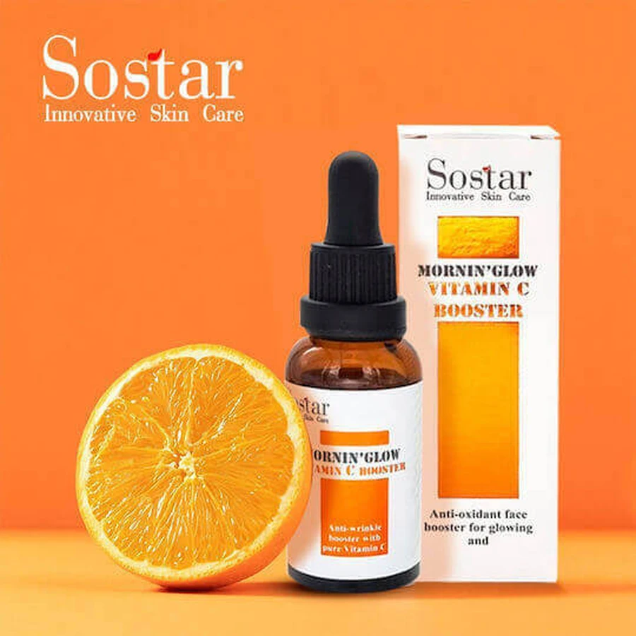 Sostar Mornin' Glow Vitamin C Booster Антивіковий бустер для обличчя з вітаміном С та вітаміном Е 30 мл: ціни та характеристики