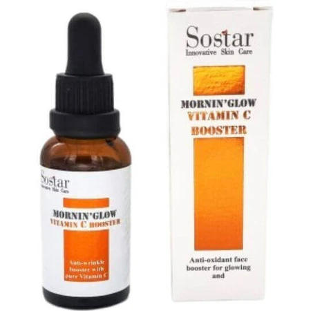 Sostar Mornin' Glow Vitamin C Booster Антивіковий бустер для обличчя з вітаміном С та вітаміном Е 30 мл: ціни та характеристики
