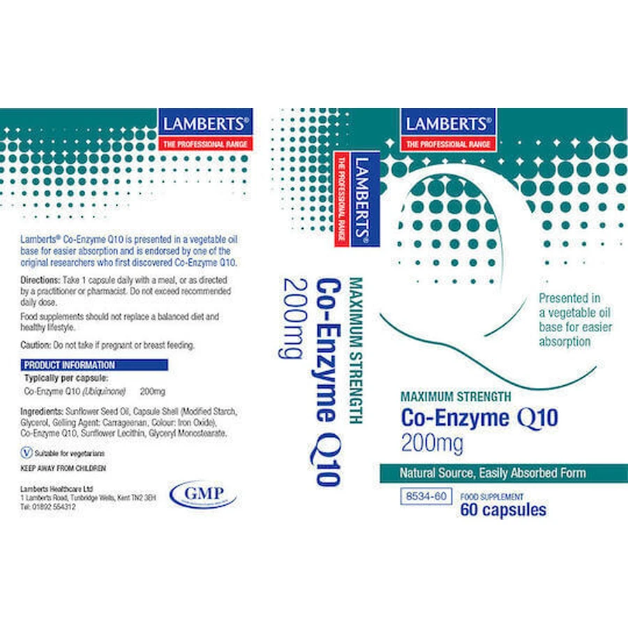 Lamberts Ко-фермент Q10 200мг 200мг 60 капс.: ціни та характеристики