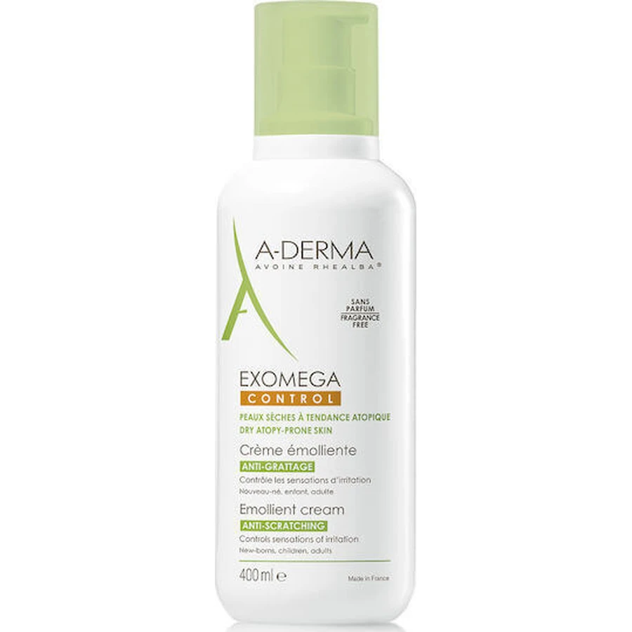 A-Derma Exomega Exomega Control Emollient Cream Зволожуючий регенеруючий крем для атопічної шкіри 400мл: ціни та характеристики