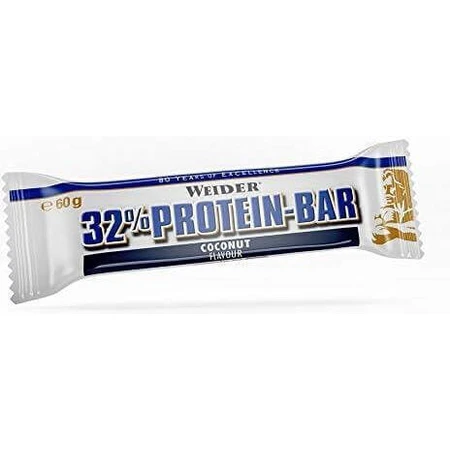 Батончик Weider с 32% протеином и вкусом кокоса 60гр: цены и характеристики