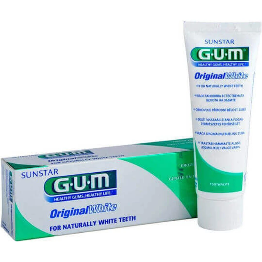 GUM Original White Відбілююча зубна паста 75мл: ціни та характеристики