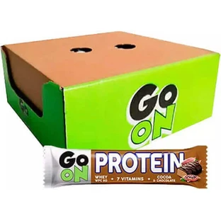 Протеїнові батончики Go On Nutrition з 20% білка та смаком шоколадного какао 24x50гр