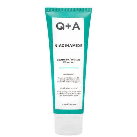 Q+A Natural Skincare Ніацинамід Ніацинамід Ніжний відлущуючий очищуючий гель для обличчя 125 мл: ціни та характеристики