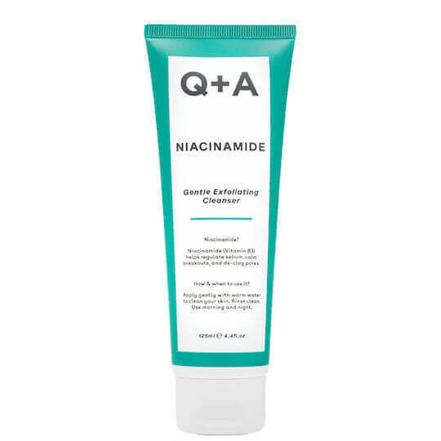 Q+A Natural Skincare Ніацинамід Ніацинамід Ніжний відлущуючий очищуючий гель для обличчя 125 мл: ціни та характеристики