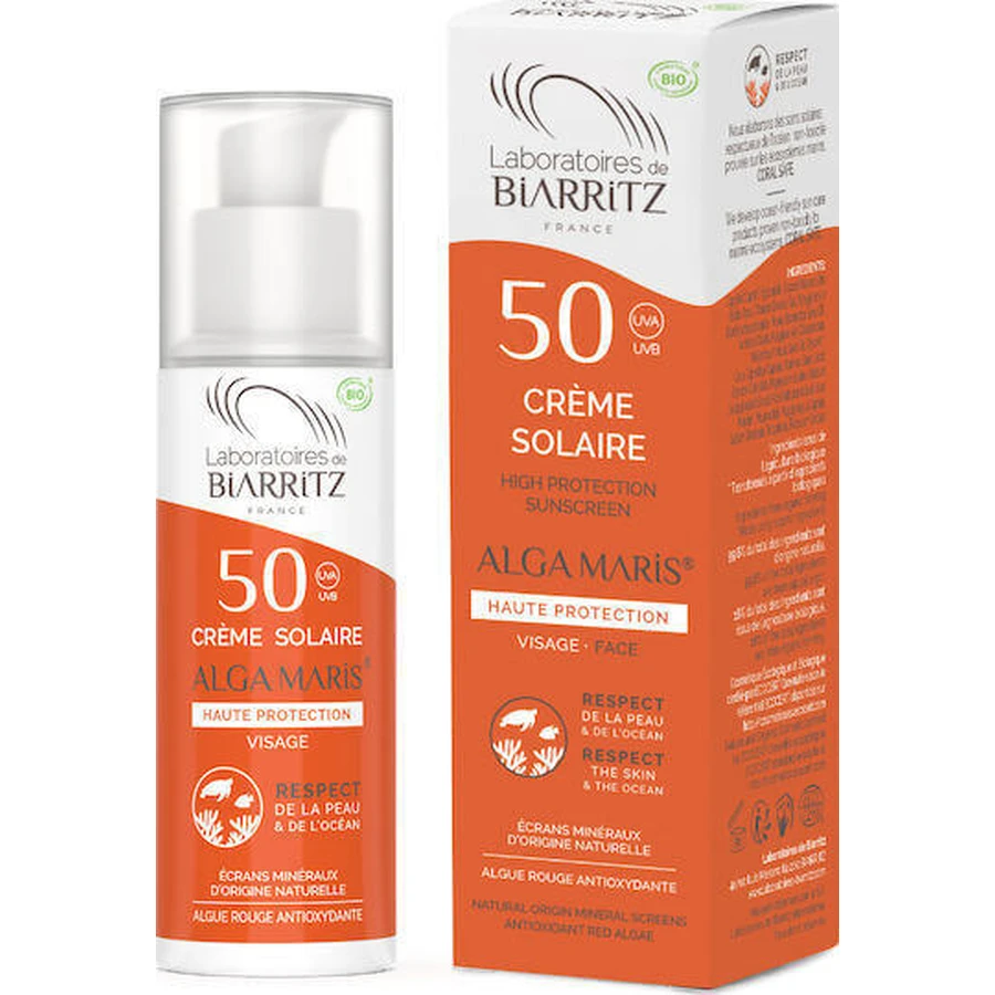 Laboratories de Biarritz Alga Maris Солнцезащитный крем для лица SPF50 50 мл: цены и характеристики