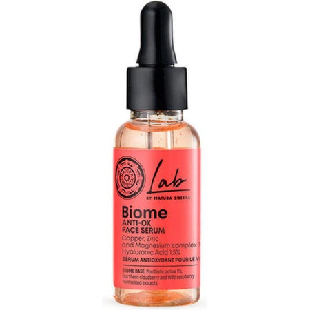 Natura Siberica Lab Biome Anti Ox Увлажняющая и антивозрастная сыворотка для лица с гиалуроновой кислотой для детоксикации и осветления 30 мл: цены и характеристики