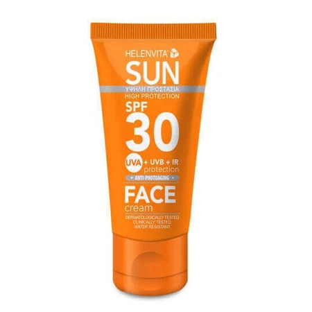 Helenvita Sun Високий захист Водостійкий сонцезахисний крем для обличчя SPF30 50мл: ціни та характеристики