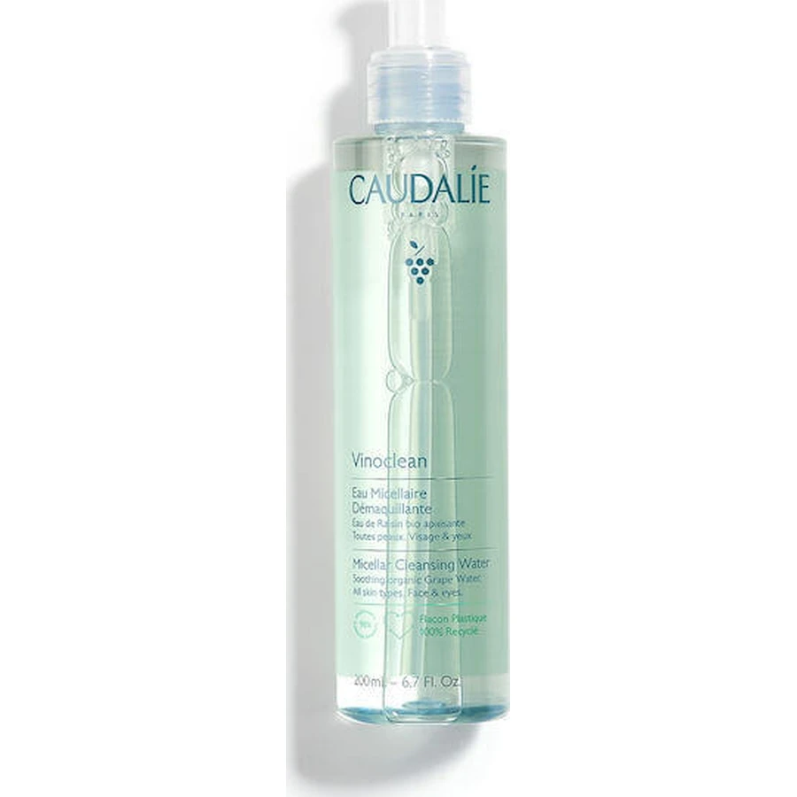 Caudalie Vinoclean Міцелярна вода для зняття макіяжу з обличчя та очей Caudalie Vinoclean Міцелярна вода для зняття макіяжу з обличчя та очей для шкіри, схильної до акне 200 мл: ціни та характеристики