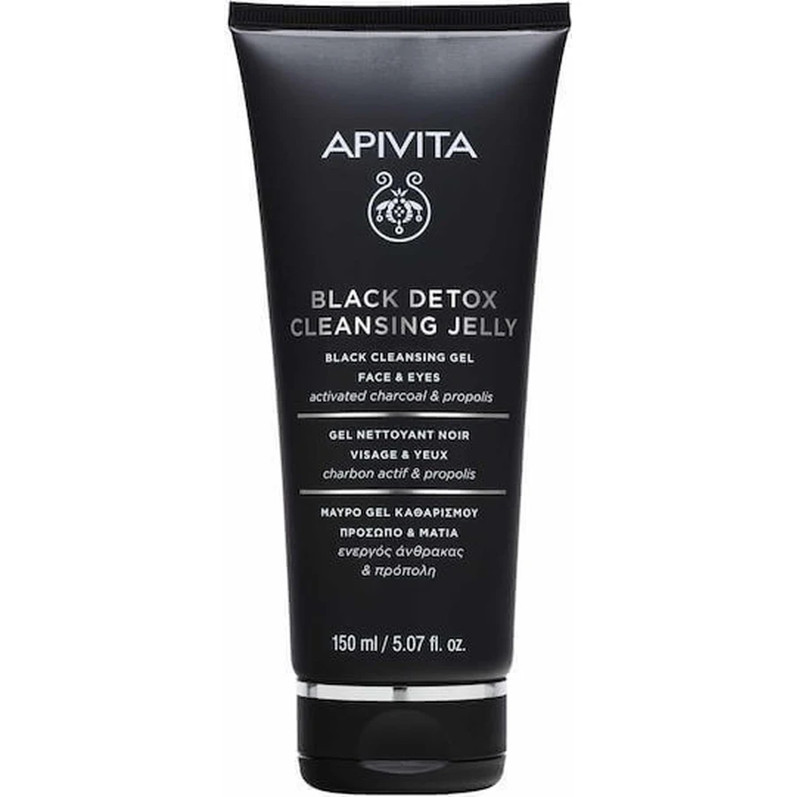 Apivita Black Детокс-гель для обличчя та очей для шкіри, схильної до акне 150 мл: ціни та характеристики