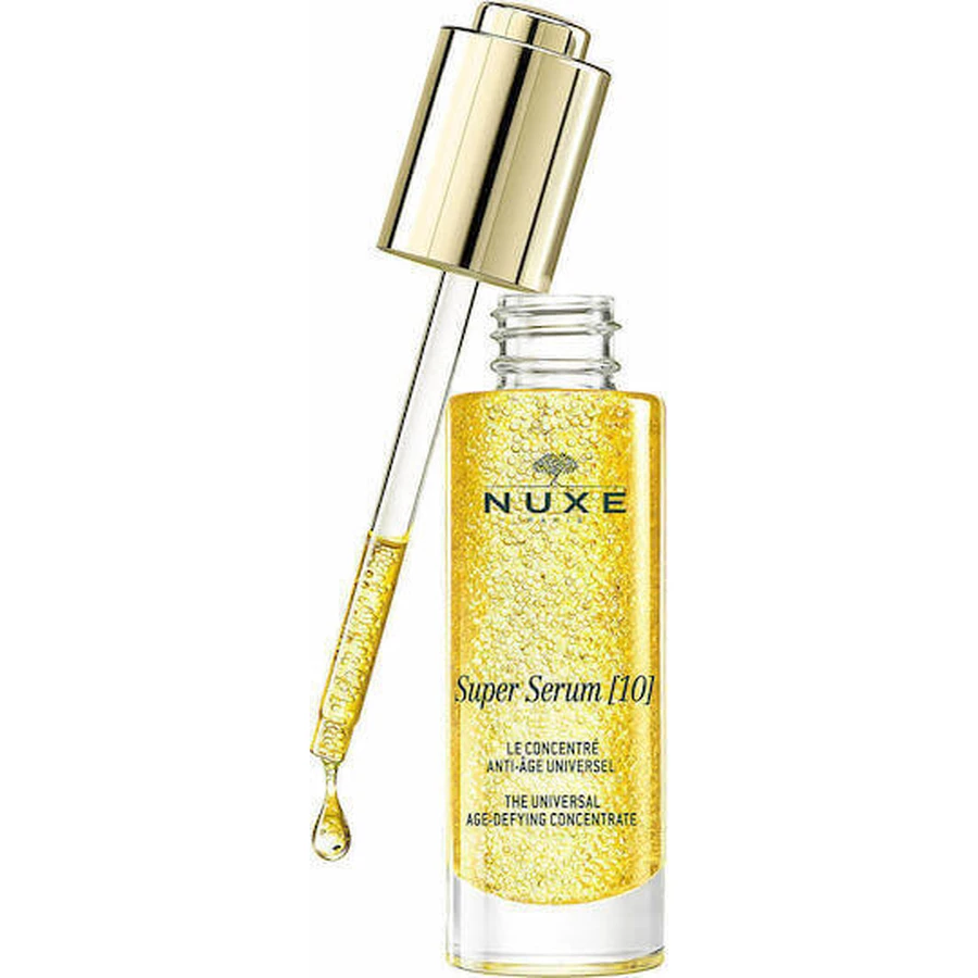 Nuxe Super 10 Увлажняющая и антивозрастная сыворотка для лица с ниацинамидом и гиалуроновой кислотой для сияния и тонуса 30 мл: цены и характеристики