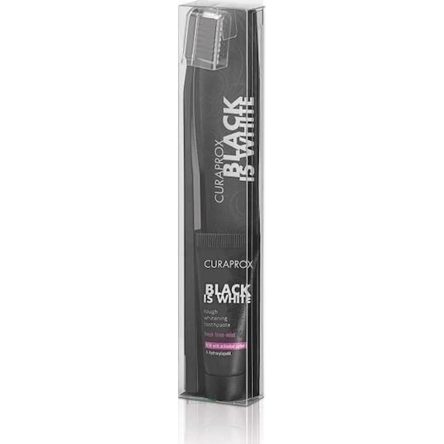 Curaprox Black Is White Отбеливающая зубная паста 8 мл: цены и характеристики