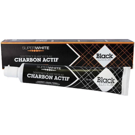 Superwhite Charbon Actif Активированный уголь отбеливающая зубная паста 75 мл: цены и характеристики