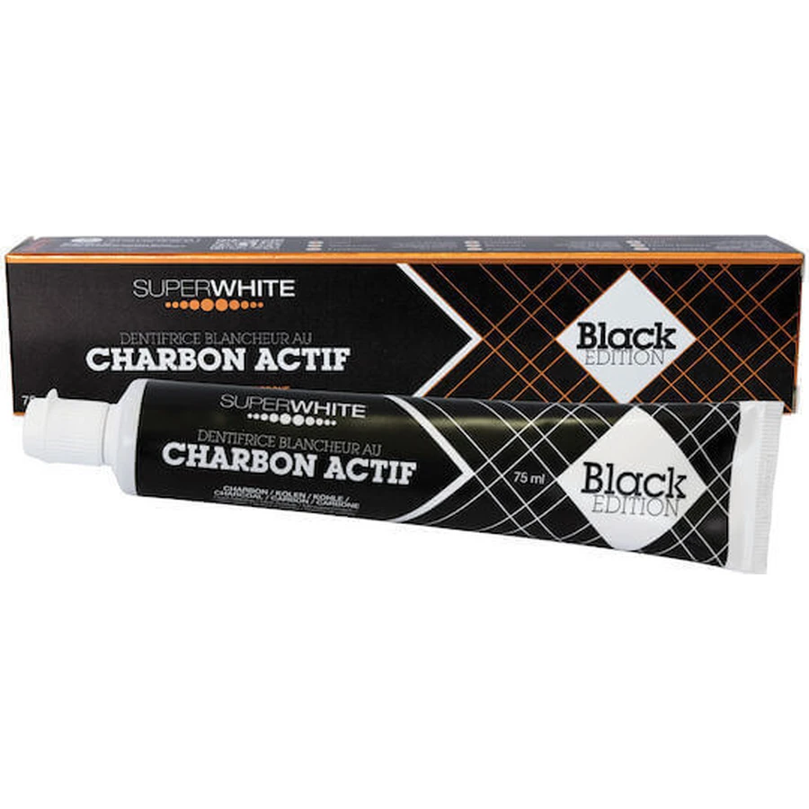 Superwhite Charbon Actif Активированный уголь отбеливающая зубная паста 75 мл: цены и характеристики