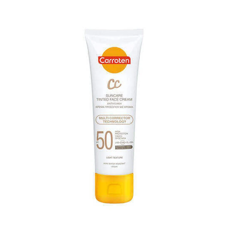 Carroten Водостойкий солнцезащитный крем для лица SPF50 с пигментом 50 мл: цены и характеристики