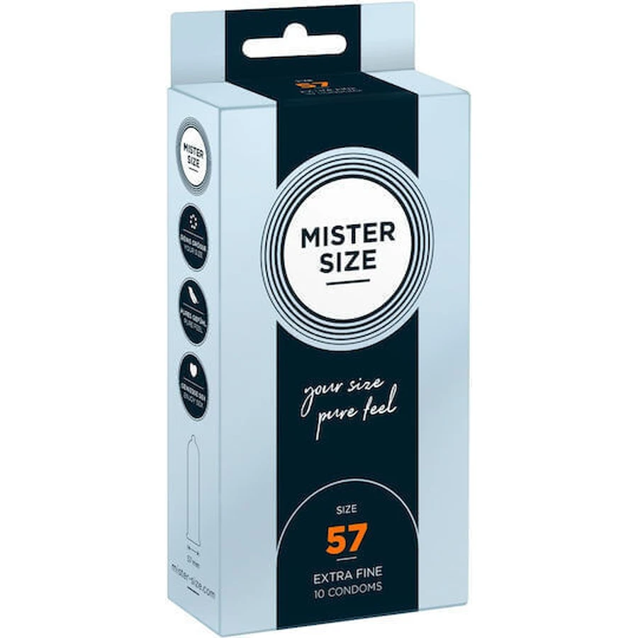 Mister Size Extra Fine Size 57мм Пресервант 10шт: ціни та характеристики