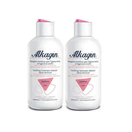 Заспокійливий гель для інтимної гігієни Alkagin Soothing Intimate Cleansing Gel 2 x 250 мл: ціни та характеристики