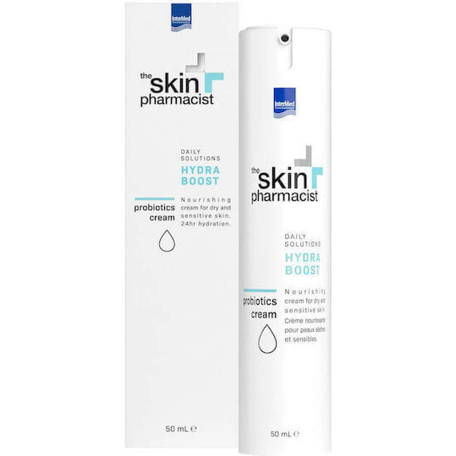 InterMed Skin Pharmacist Hydra Boost Probiotics Hydra Boost Face Moisturiser 24h with Hyaluronic Acid and Prebiotics 50ml: цены и характеристики