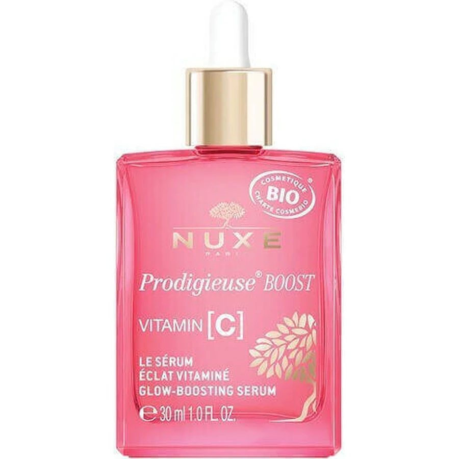 Nuxe Prodigieuse Boost Увлажняющий и антивозрастной бустер для лица с витамином С и гиалуроновой кислотой для детоксикации и осветления 30 мл: цены и характеристики