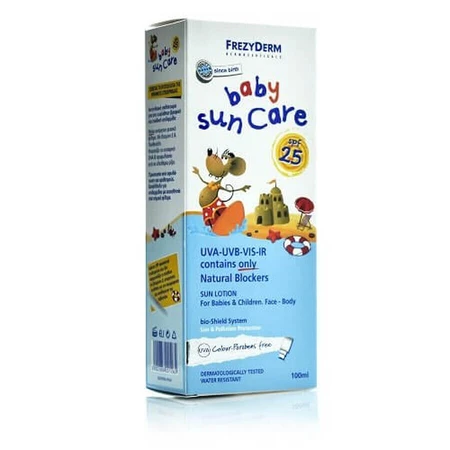 Детский солнцезащитный водостойкий крем-эмульсия Frezyderm Baby Sun Care SPF25, 100 мл: цены и характеристики