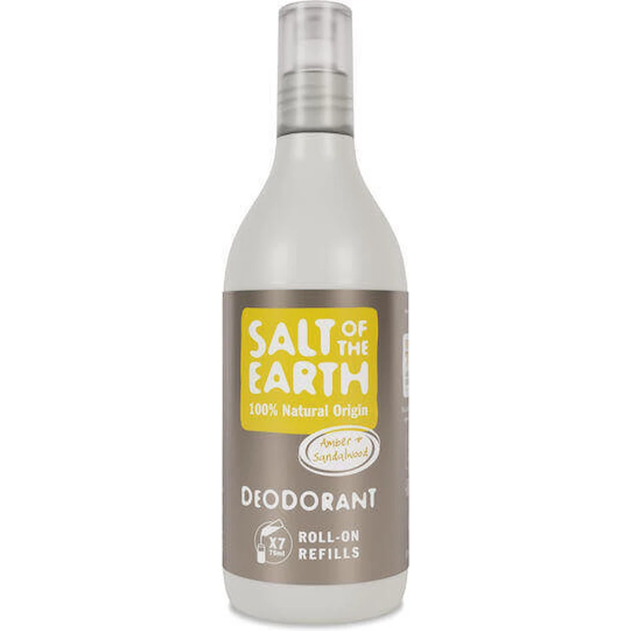 Натуральний дезодорант Salt of the Earth Amber & Sandalwood з бурштином і сандалом, без вмісту алюмінію, 525 мл: ціни та характеристики