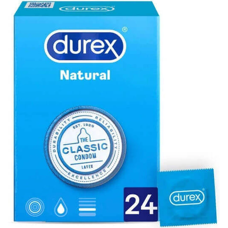 Durex Пресервант натуральний 24шт: ціни та характеристики