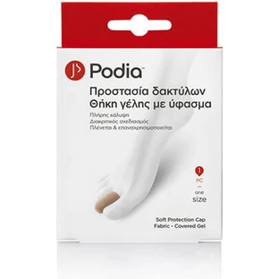 Podia пластырь мягкий защитный колпачок ткань + гелевое покрытие для трещин на пятках 1 шт 0000 00049