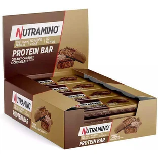 Протеиновые батончики Nutramino с 20 г белка и вкусом сливочной карамели и шоколада 12х55 г