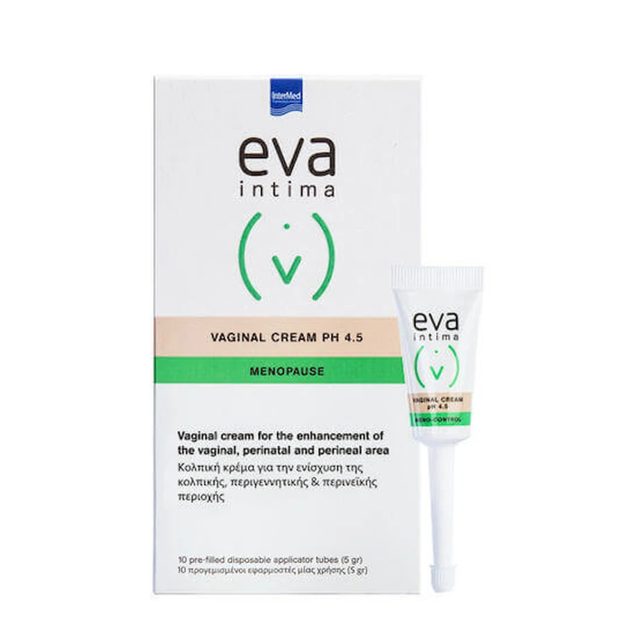 InterMed Eva Intima Интима Мено-Контроль вагинальный pH 4,5 крем 5гр 10шт: цены и характеристики