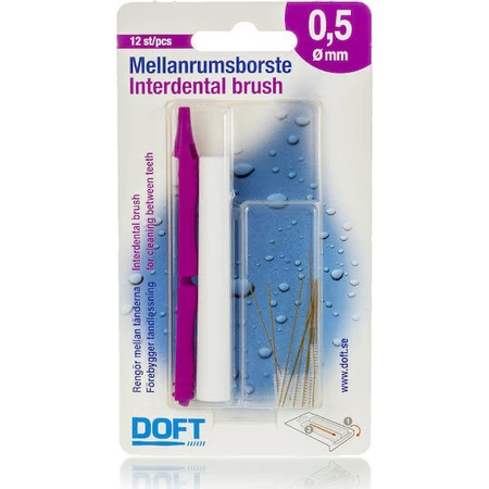 Doft Interdentals 0,5 мм ручка межзубной щетки 0,5 мм фиолетовая 12 шт: цены и характеристики