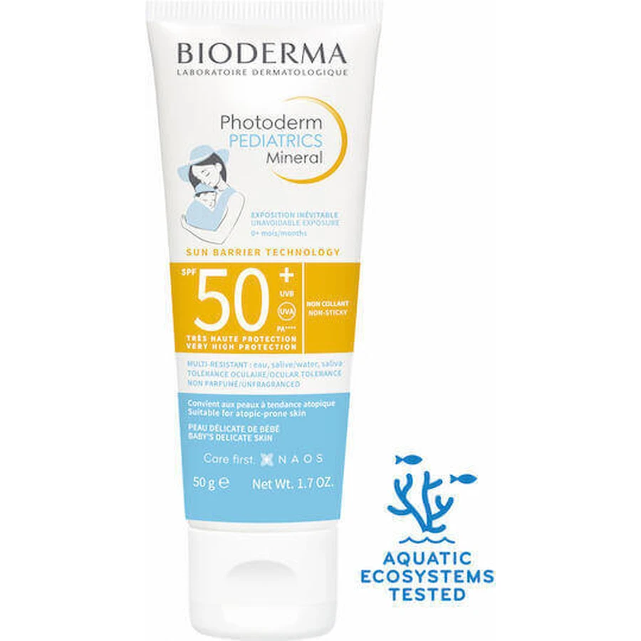 Bioderma Photoderm Pediatrics Водостойкий детский солнцезащитный крем-эмульсия SPF50 50 мл: цены и характеристики