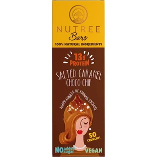 Батончики Nutree Bars Батончики 13гр Білково-смакові батончики Солона карамель Шоколад Choco Choco Chip 50гр