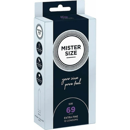 Mister Size Extra Fine Size 69mm Пресервант 10шт: ціни та характеристики