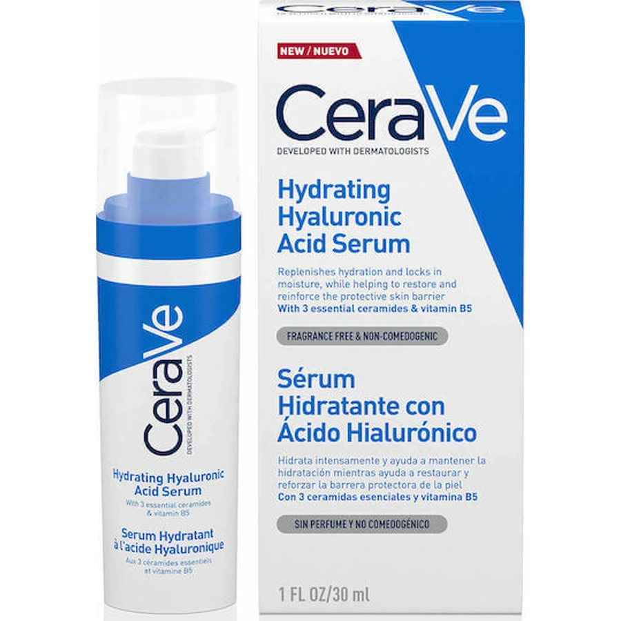 CeraVe Заспокійлива та зволожуюча сироватка для обличчя з гіалуроновою кислотою та вітаміном В5 30мл: ціни та характеристики