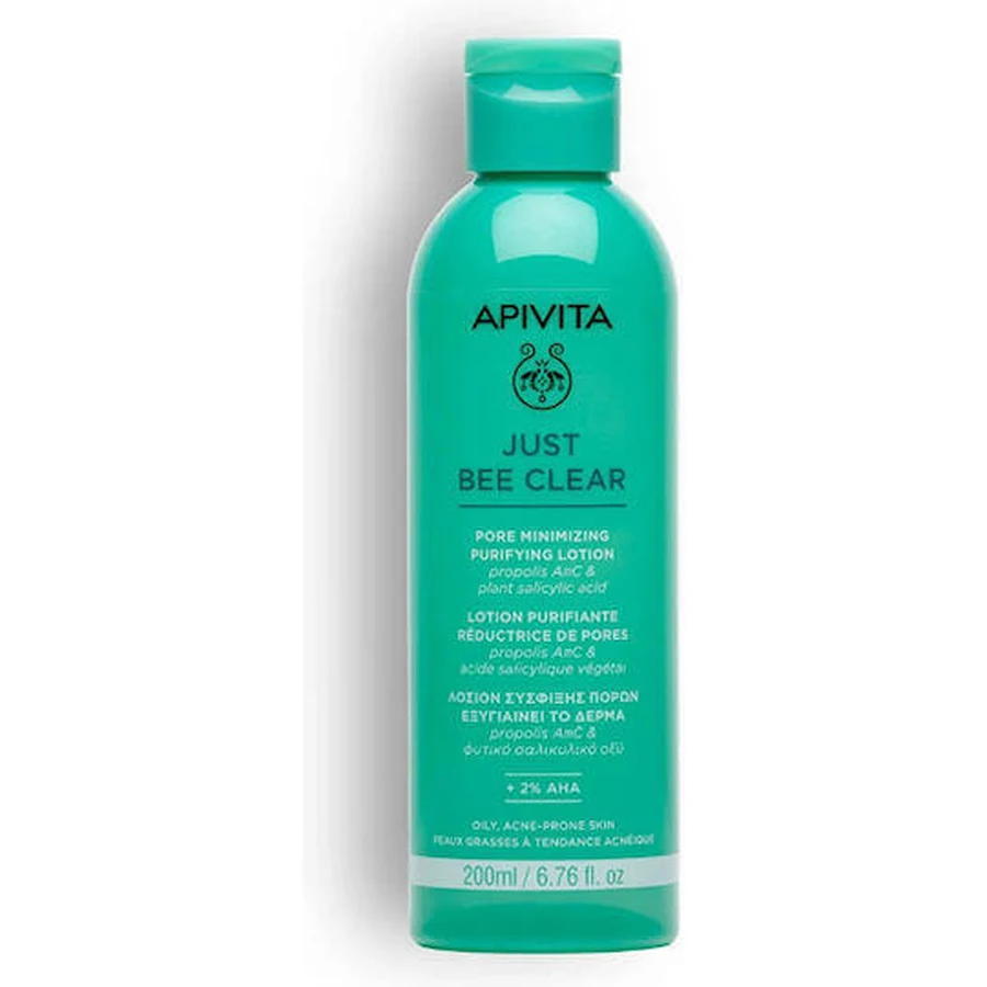 Apivita Just Bee Clear Лосьйон для обличчя та очей для шкіри, схильної до акне, 200 мл: ціни та характеристики