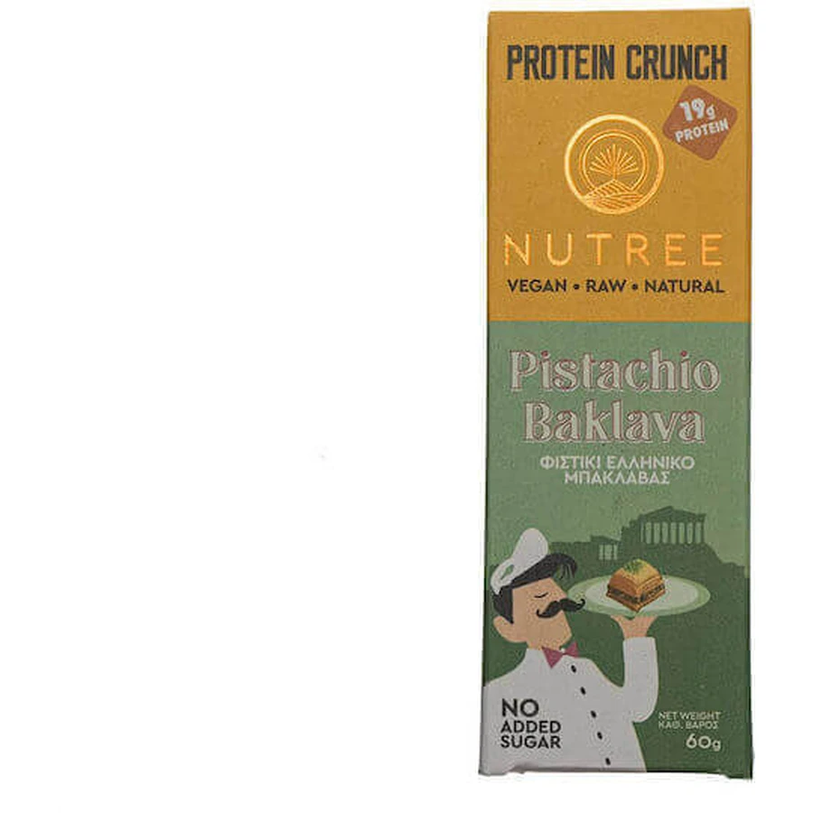 Протеиновый батончик Nutree Crunch со вкусом фисташек и пахлавы 60 гр.: цены и характеристики