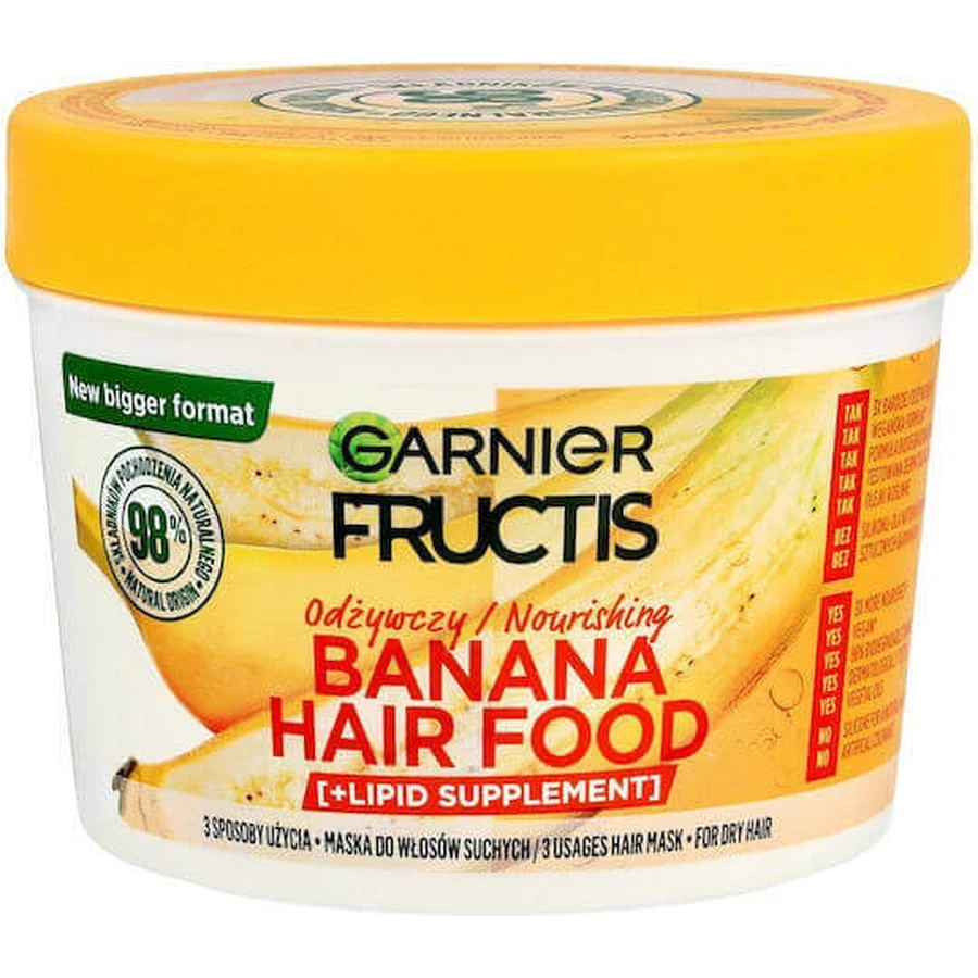 Garnier Fructis Банановое питание для волос Питательная маска для сухих волос 400 мл: цены и характеристики