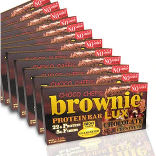 Батончики Fit & Shape Choco Choco Chef's Brownie Lux с 23 г белка и вкусом каштана 12x100 г