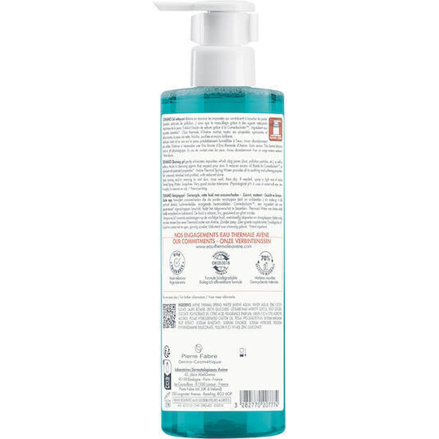 Гель для лица Eau Thermale Avène Cleanance для кожи, склонной к акне 400 мл: цены и характеристики