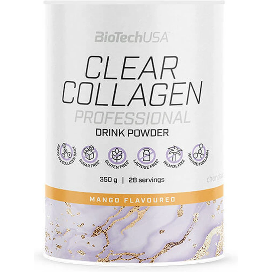 Biotech USA Clear Collagen Professional 180 мг з гіалуроновою кислотою та вітаміном С 350 гр Манго: ціни та характеристики