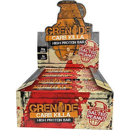 Висококалорійні батончики Grenade Carb Killa з 20% білка зі смаком білого шоколаду та солоного арахісу 12x60гр: ціни та характеристики
