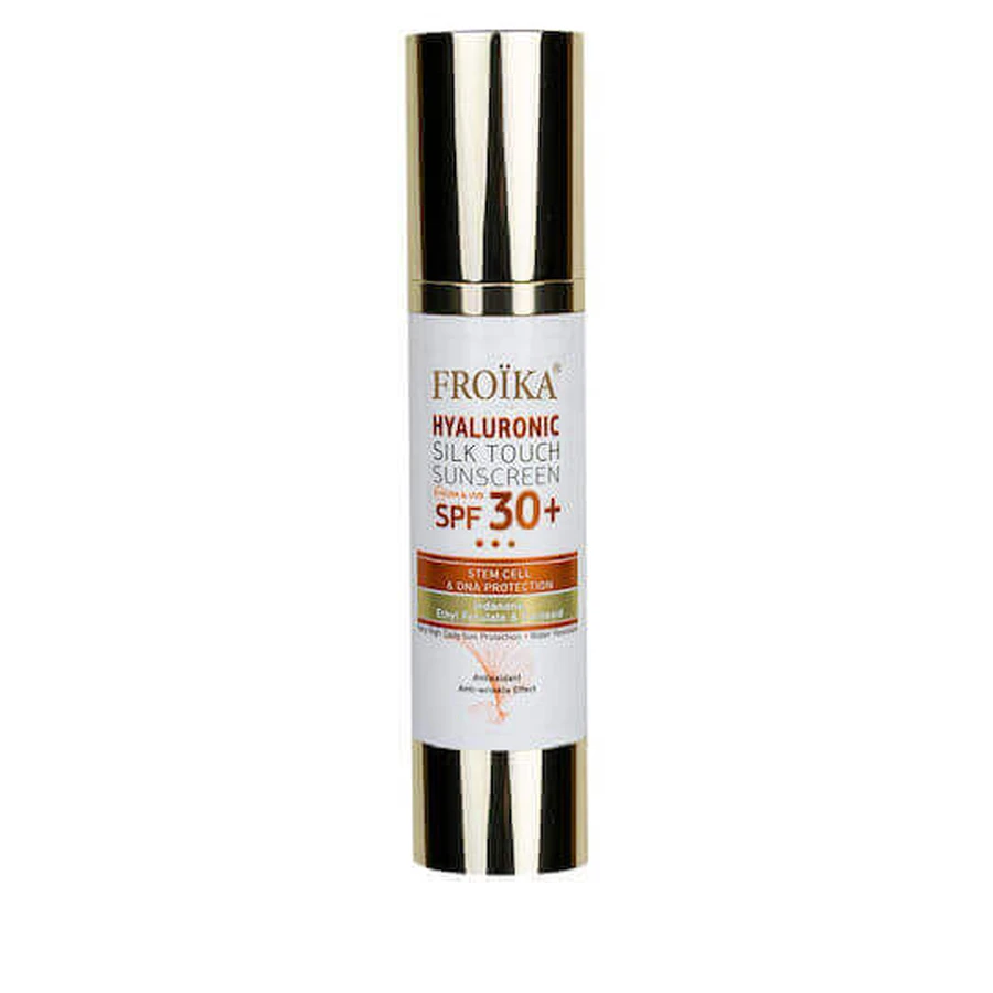 Froika Hyaluronic Silk Touch Гиалуроновый шелковый водостойкий солнцезащитный крем для лица SPF30 50 мл: цены и характеристики