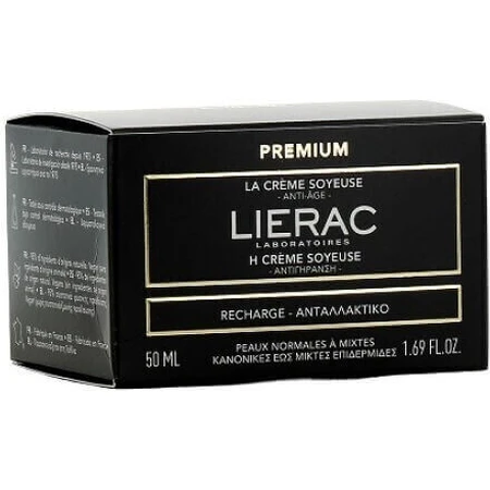Lierac Premium La Creme Soyeuse Rich Refill Антивозрастной и регулирующий работу сальных желез 24-часовой дневной крем для лица с гиалуроновой кислотой 50 мл: цены и характеристики