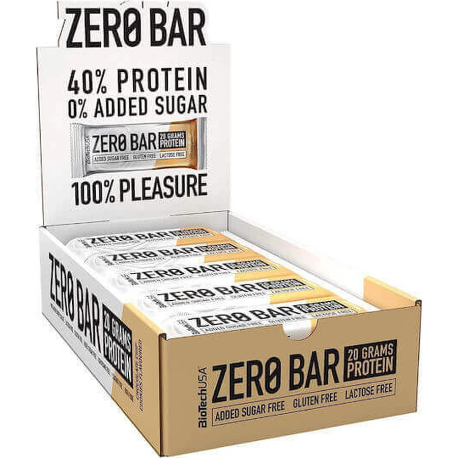 Biotech USA Zero Bar с нативным сывороточным изолятом протеина со вкусом шоколадных чипсов печенье 20х50гр: цены и характеристики