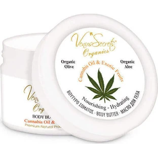 Venus Secrets Cannabis Secrets Олія конопель та екзотичні фрукти Зволожуючий крем для тіла з алое вера для сухої шкіри 280 мл
