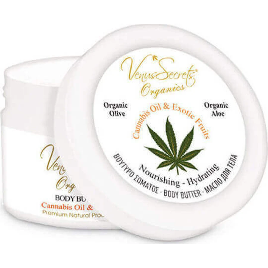 Venus Secrets Cannabis Secrets Олія конопель та екзотичні фрукти Зволожуючий крем для тіла з алое вера для сухої шкіри 280 мл: ціни та характеристики